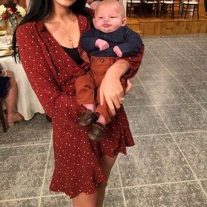 Rust colored fall dress